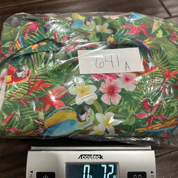 Hreski Mens Tropical Parrot Print Summer Wear Shorts Size 46 Vibrant Vacation - Picture 11 of 11